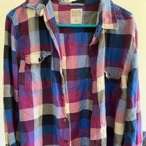 color block flannel